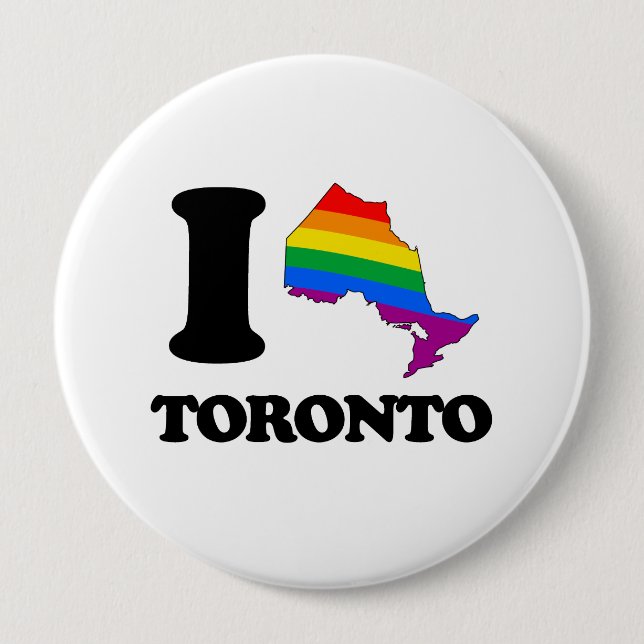 BADGE ROND 10 CM J'AIME TORONTO GAI - .PNG (Devant)