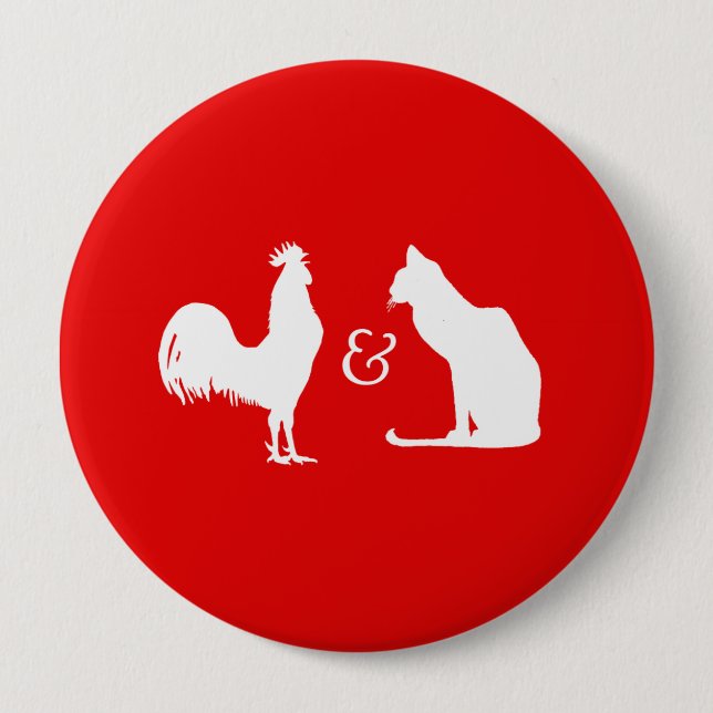 BADGE ROND 10 CM J'AIME TOUS LES DEUX (Devant)