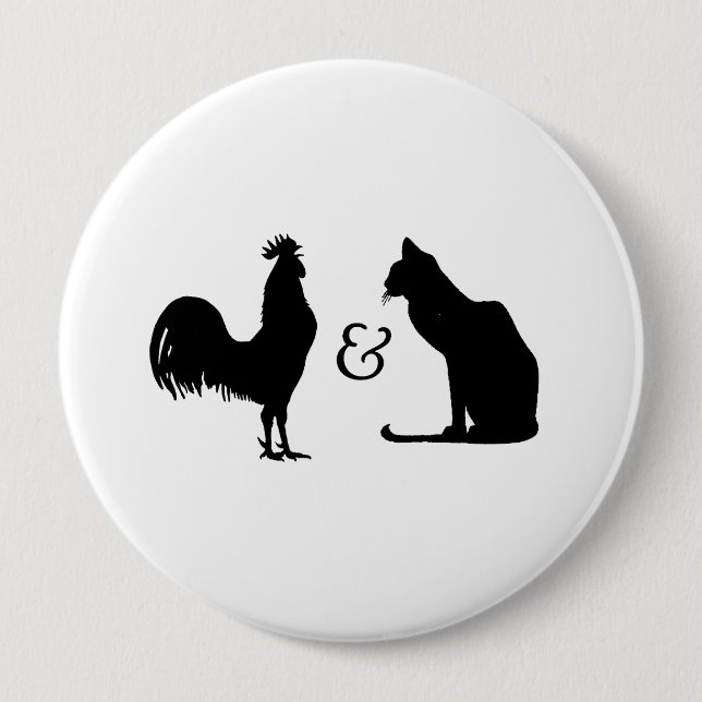 Badge Rond 10 Cm J'aime tous les deux (Devant)