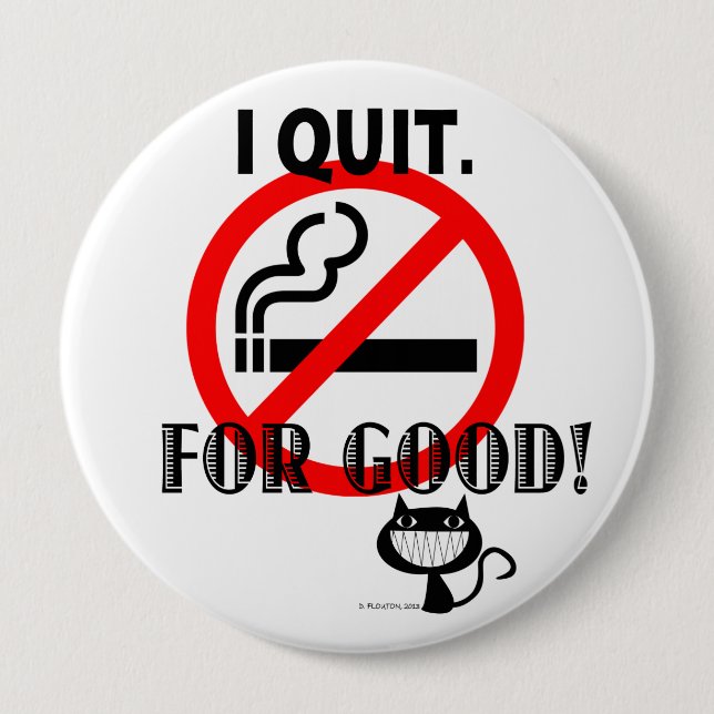 Badge Rond 10 Cm J'arrête (Devant)