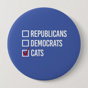 Badge Rond 10 Cm Je choisis les chats plutôt que la politique - bla