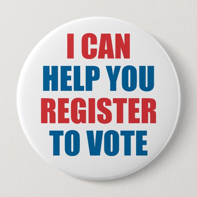 BADGE ROND 10 CM JE PEUX VOUS AIDER À VOTER (Devant)