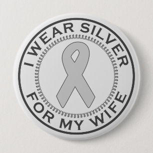 Badge Rond 10 Cm Je porte l'argent pour mon épouse