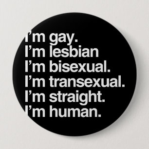 Badge Rond 10 Cm Je suis humain juste comme vous