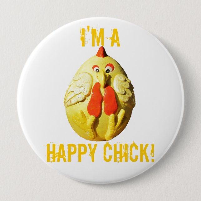 Badge Rond 10 Cm Je suis un bon poussin (Devant)