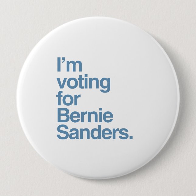 Badge Rond 10 Cm Je vote pour les ponceuses 2016 de Bernie (Devant)