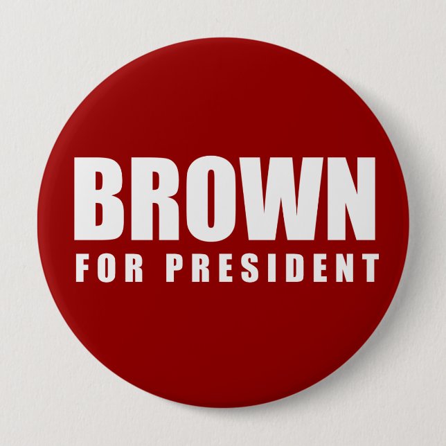 Badge Rond 10 Cm JERRY BROWN Election Gear (Devant)