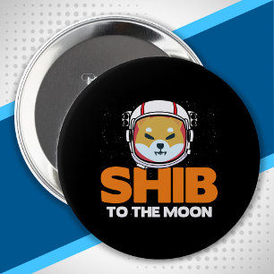 Badge Rond 10 Cm Jeton Shib Shiba Inu Crypto Mème Pièce Moon Chien
