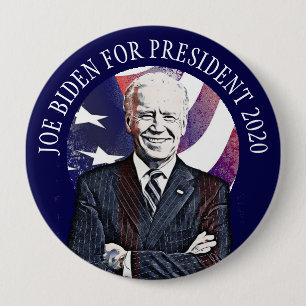 Badge Rond 10 Cm Joe Biden pour le scrutin présidentiel de 2020 aux