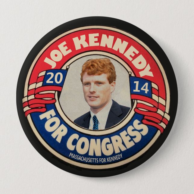 Badge Rond 10 Cm Joe Kennedy pour le Congrès 2014 (Devant)