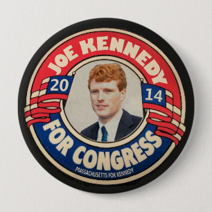 Badge Rond 10 Cm Joe Kennedy pour le congrès 2014