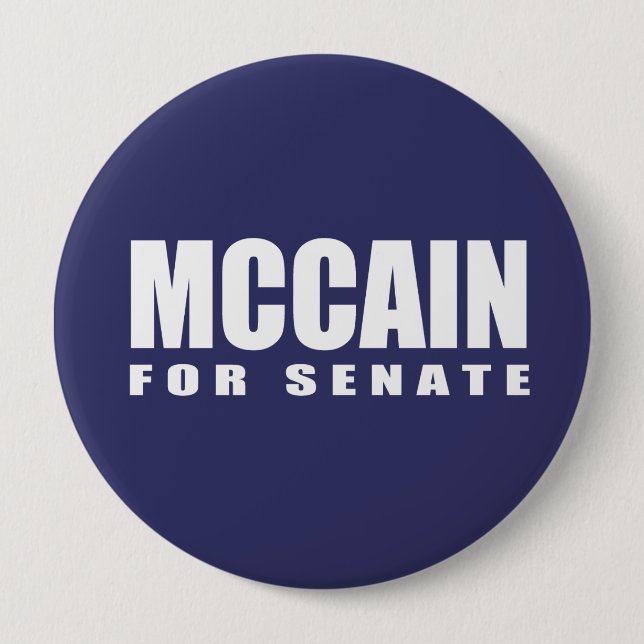 Badge Rond 10 Cm JOHN MCCAIN Électricité (Devant)