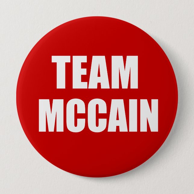 Badge Rond 10 Cm JOHN MCCAIN Électricité (Devant)