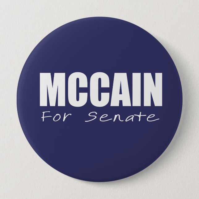 Badge Rond 10 Cm JOHN MCCAIN Électricité (Devant)