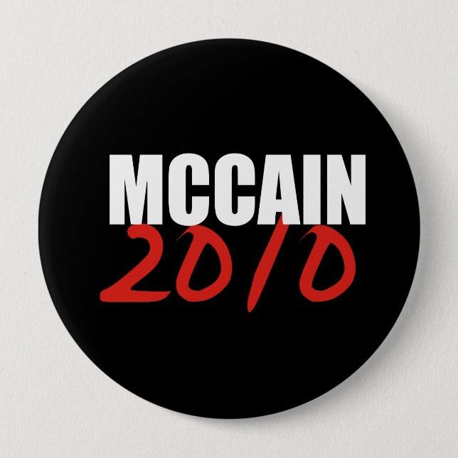 Badge Rond 10 Cm JOHN MCCAIN Électricité (Devant)