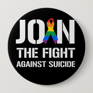Badge Rond 10 Cm Joignez le combat contre le suicide de LGBT
