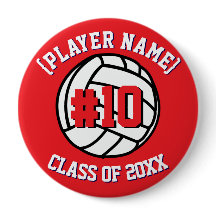 Joueur et classe de volley-ball Red Custom