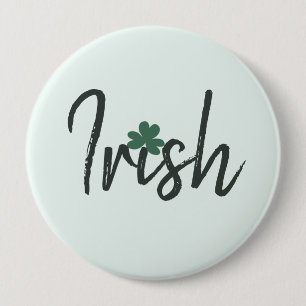Badge Rond 10 Cm Jour de la Saint Patrick Shamrock irlandais     