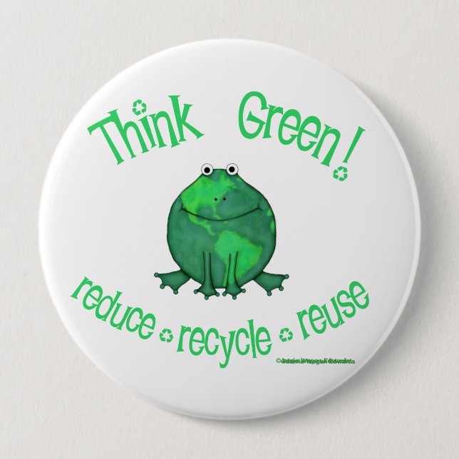 Badge Rond 10 Cm Jour de la terre ambiant (Devant)