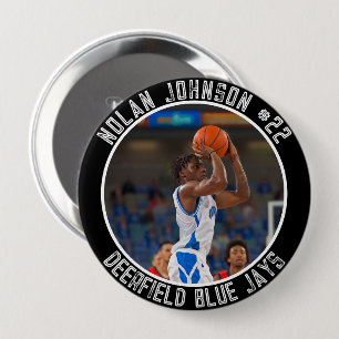 Badge Rond 10 Cm Jour de match de basket-ball personnalisé avec le