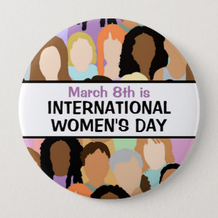 Badge Rond 10 Cm Journée internationale de la femme - 8 mars