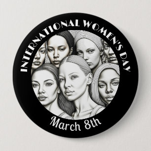 Badge Rond 10 Cm Journée internationale de la femme 8 mars