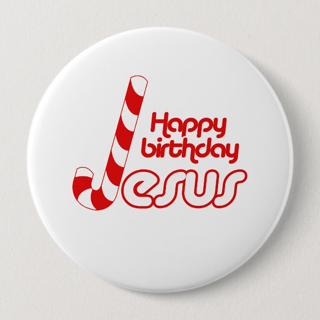 BADGE ROND 10 CM JOYEUX ANNIVERSAIRE JÉSUS - .PNG (Devant)