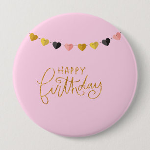 Badge Rond 10 Cm Joyeux anniversaire pour elle