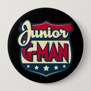 Badge Rond 10 Cm Jr. bouton de G-Man