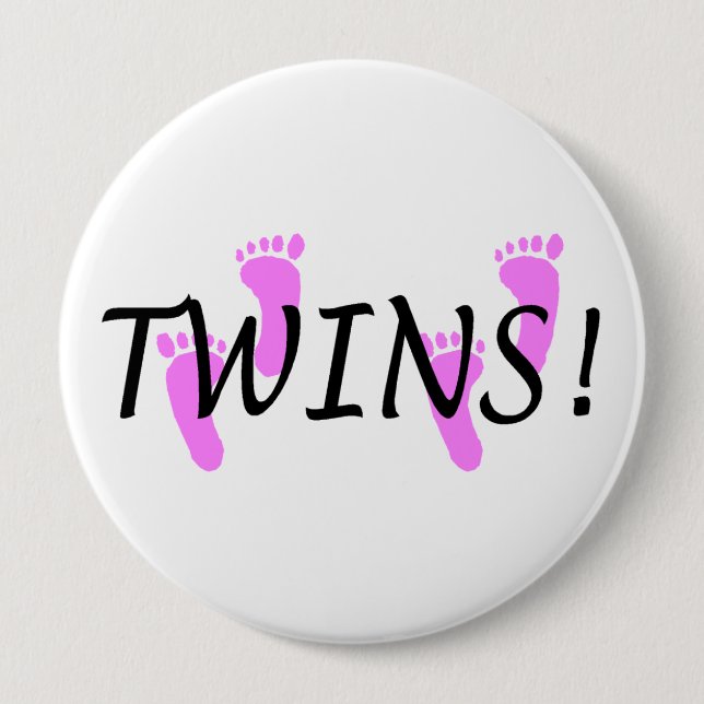 Badge Rond 10 Cm Jumeau (fille) (Devant)
