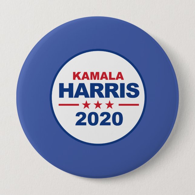 Badge Rond 10 Cm Kamala Harris 2020 - autocollant - (Devant)