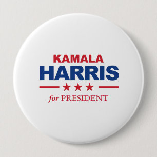 Badge Rond 10 Cm Kamala Harris pour le président -