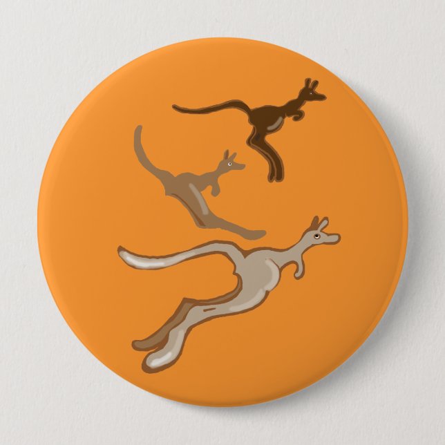 Badge Rond 10 Cm Kangaroos australien (Devant)