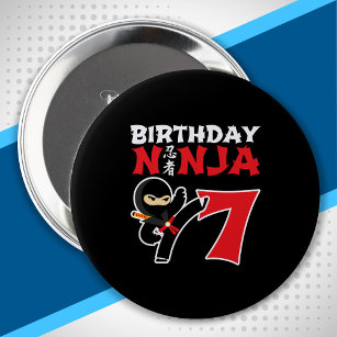 Badge Rond 10 Cm Kids Birthday Ninja