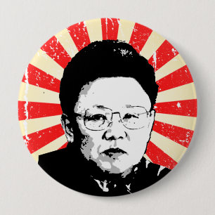 Badge Rond 10 Cm Kim Jong Il