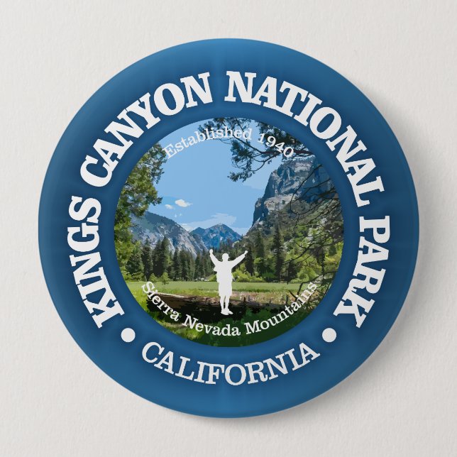 Badge Rond 10 Cm Kings Canyon NP2 (Devant)
