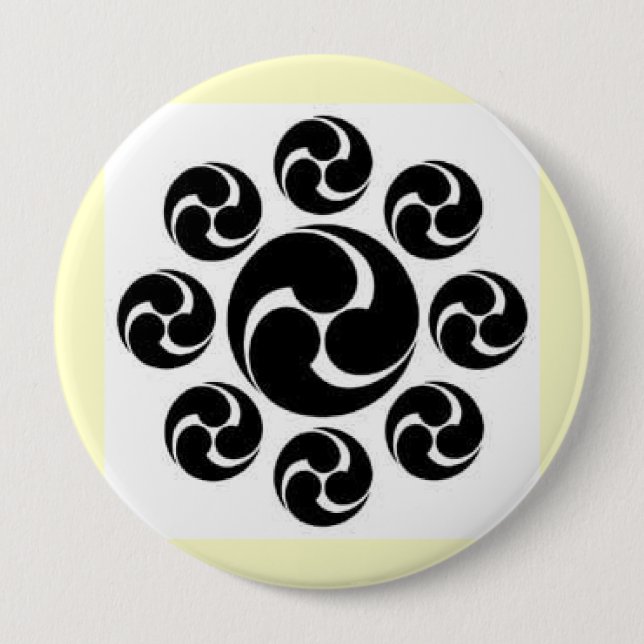 Badge Rond 10 Cm Kuyo Tomoe, Japon (Devant)