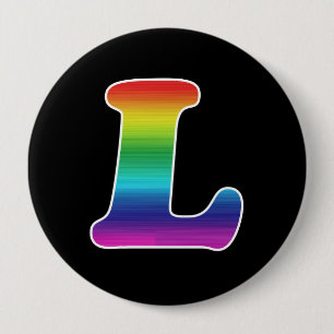 BADGE ROND 10 CM L POUR LA FIERTÉ LESBIENNE