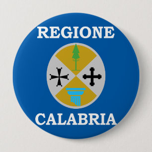 Badge Rond 10 Cm La Calabre, Italie