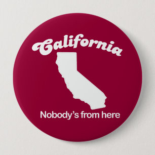 Badge Rond 10 Cm La Californie - T-shirt de Nobodys d'ici