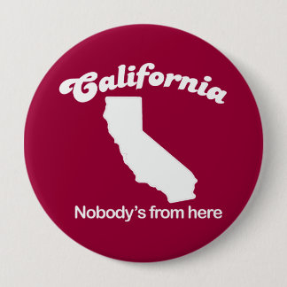Badge Rond 10 Cm La Californie - T-shirt de Nobodys d'ici