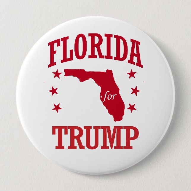 BADGE ROND 10 CM LA FLORIDE POUR DONALD TRUMP (Devant)