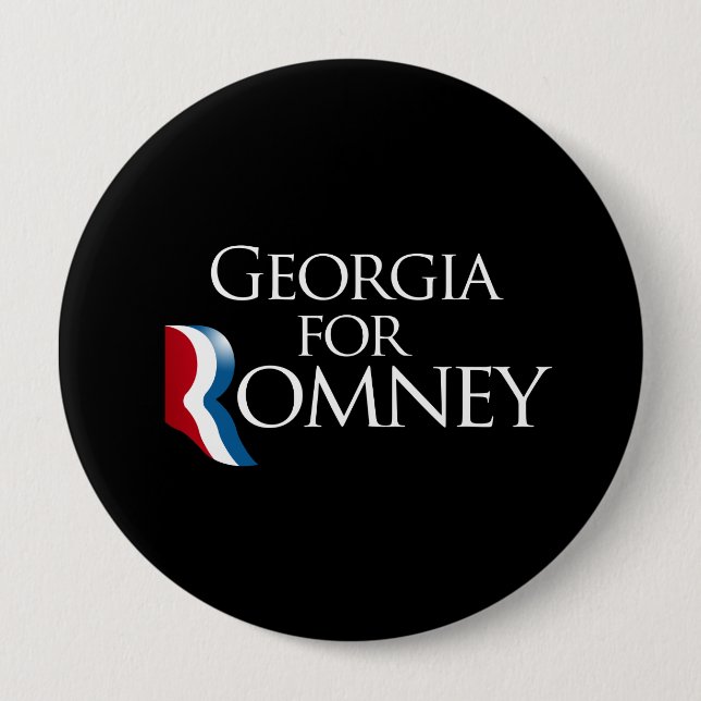 Badge Rond 10 Cm La Géorgie pour Romney 2012 - .png (Devant)