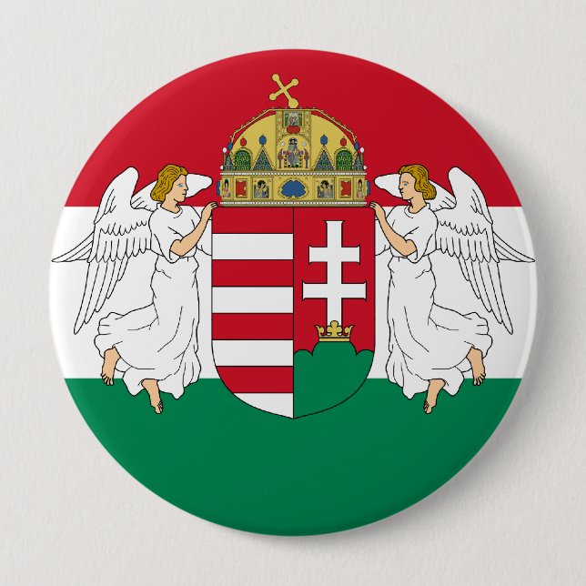Badge Rond 10 Cm La Hongrie, Hongrie (Devant)