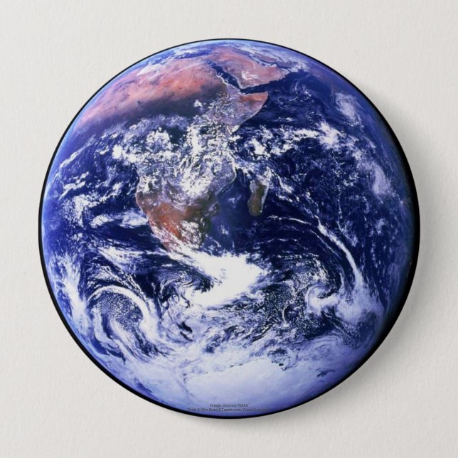 Badge Rond 10 Cm La terre (Devant)