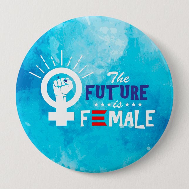 Badge Rond 10 Cm La vice-présidente Kamala Harris Future est une fe (Devant)