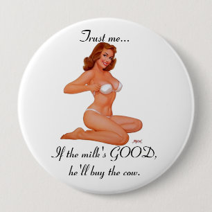 Badge Rond 10 Cm Lait libre !