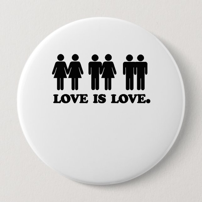 Badge Rond 10 Cm L'amour est amour (Devant)
