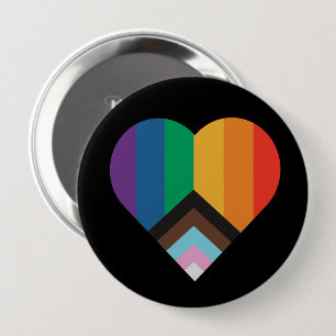 Badge Rond 10 Cm L'amour LGBT+pride. Bouton indicateur arc-en-ciel