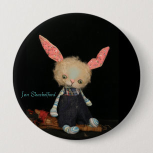 Badge Rond 10 Cm Lapin de McAvoy de bouton de janv. Shackelford